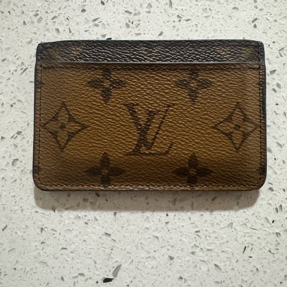 Louis Vuitton Brown and Black Monogram Card Holder